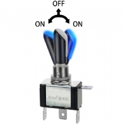 Toggle switches Blue LED 12V 20A (ON-OFF-ON)